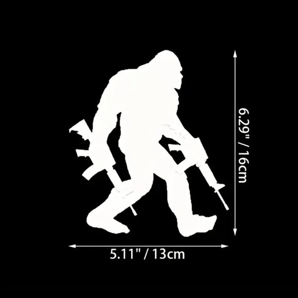Bigfoot Packing AR’s Sasquatch Vinyl Sticker, White or Black - Picture 3 of 7